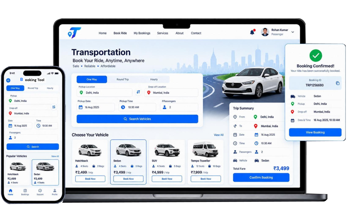 Online Booking Platform Mockup