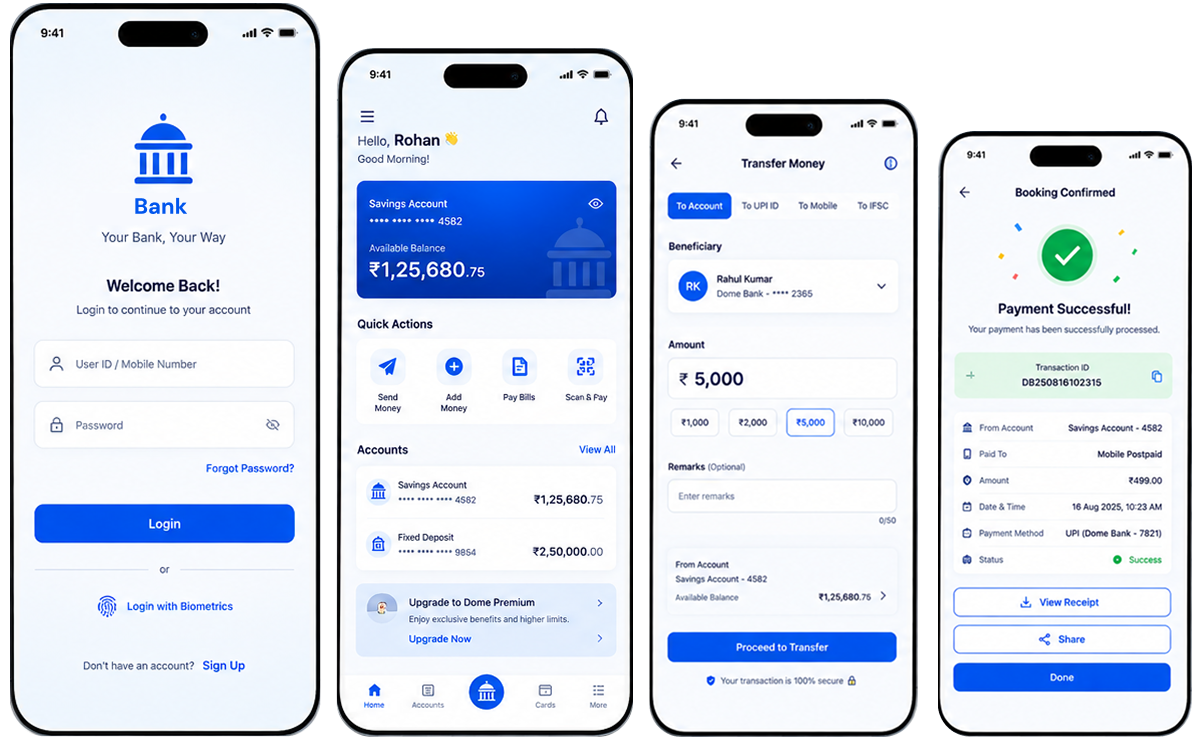Fintech Solutions Dashboard Mockup