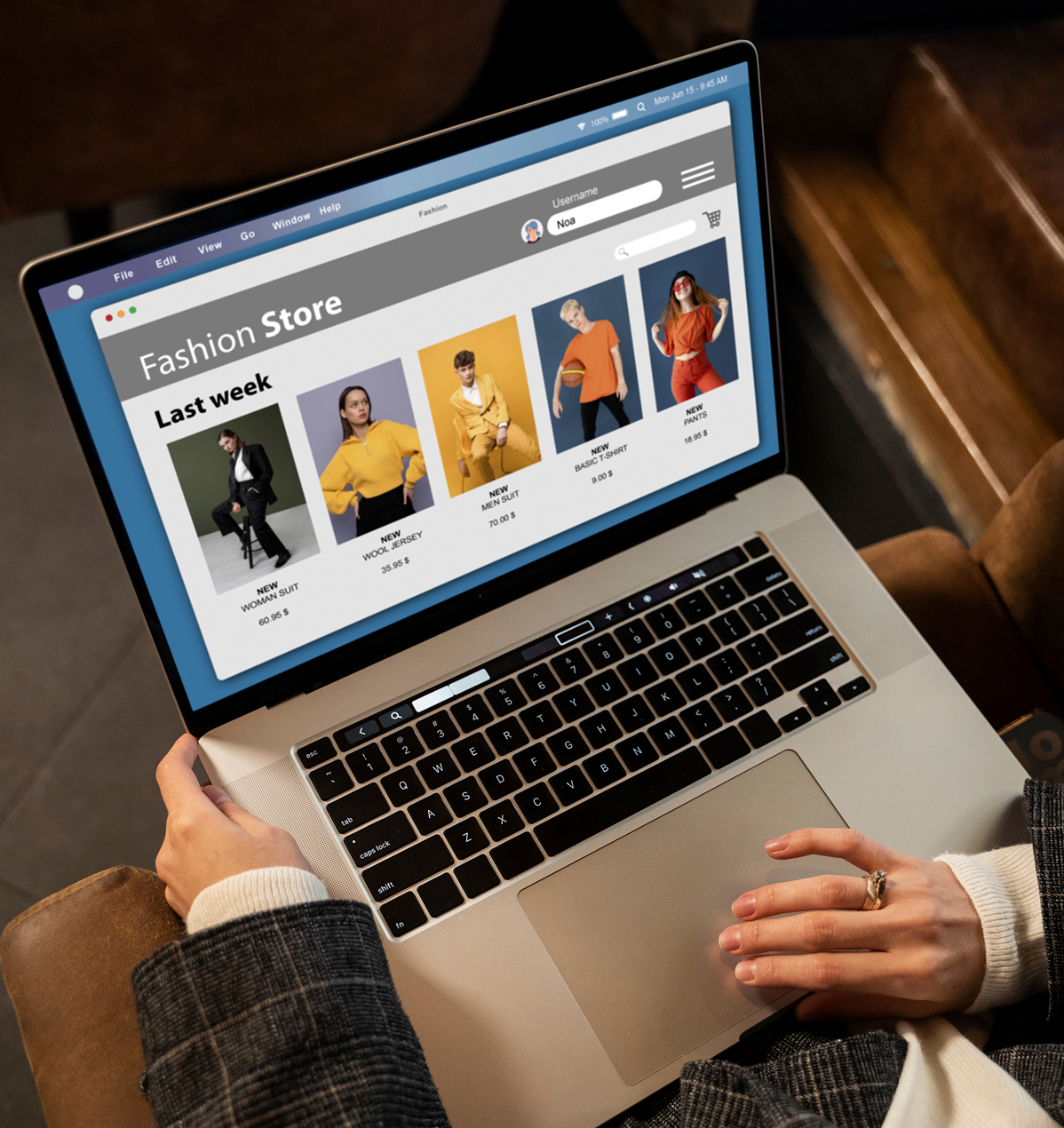 eCommerce Fashion Store Mockup Laptop